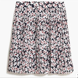 J. Crew Perfect Pleat Skirt Navy Floral NEW